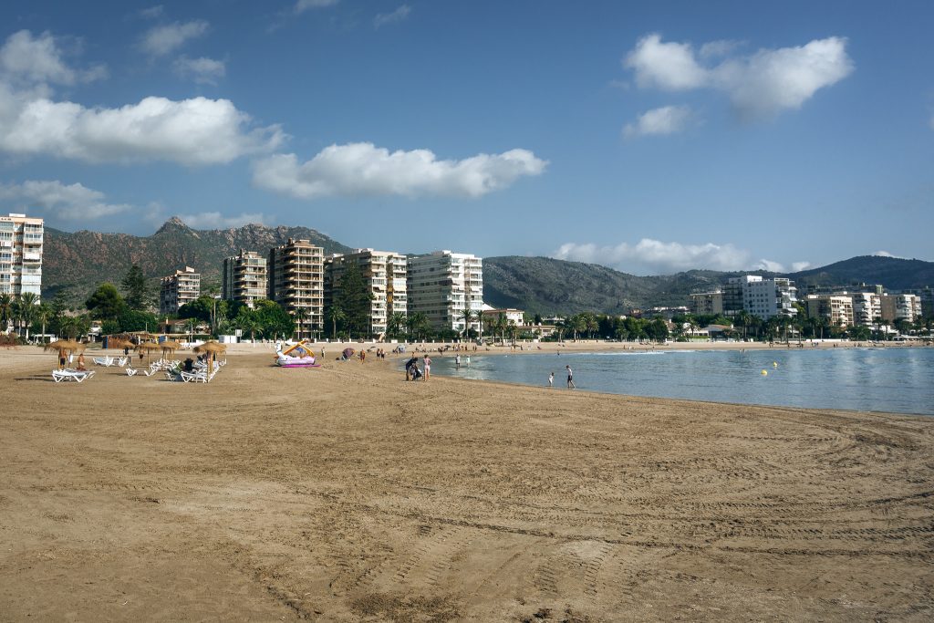 Voramar beach in Benicassim, Spain