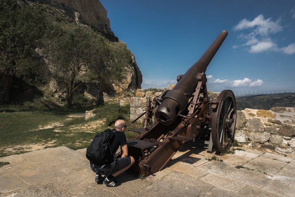 Cannon in Morella Castle, Spain