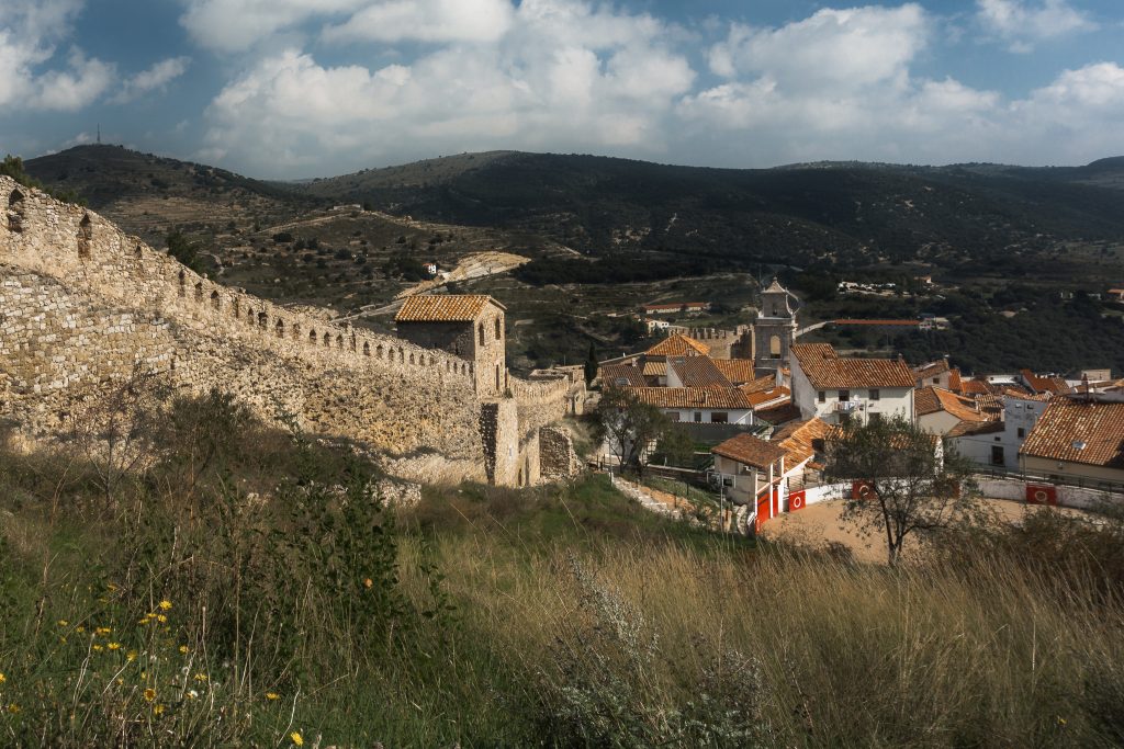 Morella walls view from the castle