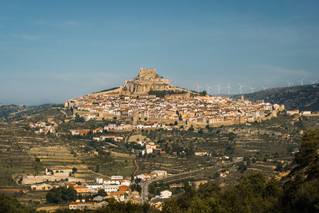 Morella Castle walls seen from the Mirador Morella