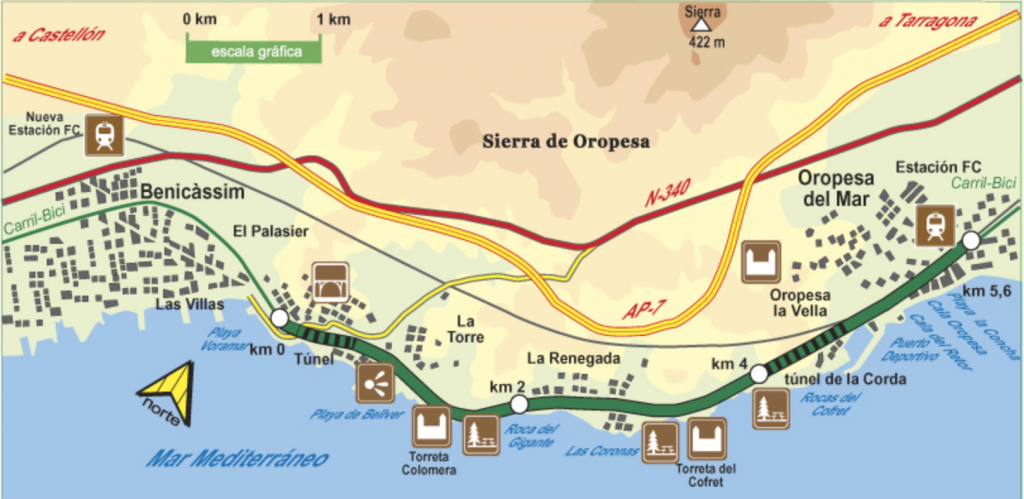 Via Verde del Mar - Route Map