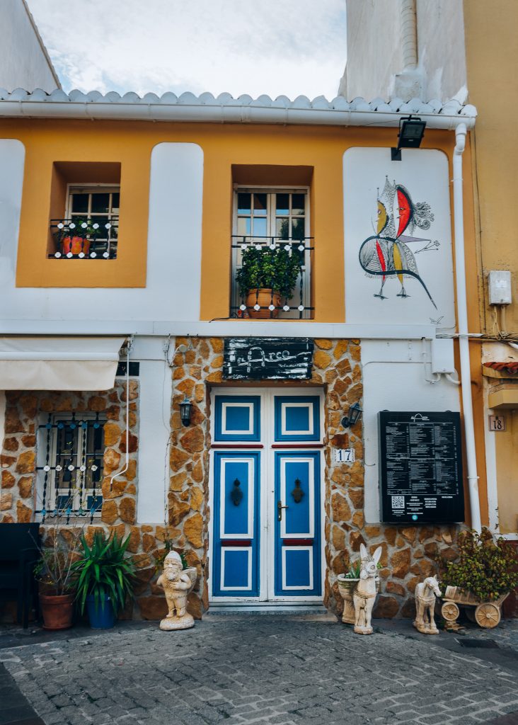 Colorful building in Calpe Old Town