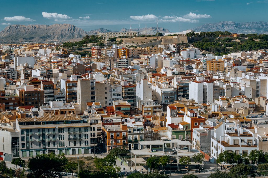 View over Alicante Spain from Santa Bárbara Castle