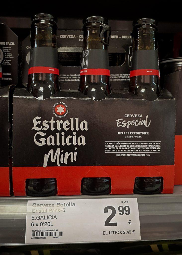0.2L beer bottle in Spain