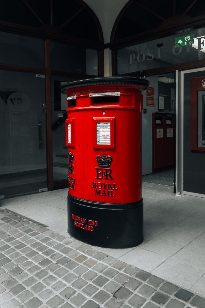 British Royal Mail letter box in Gibraltar, UK