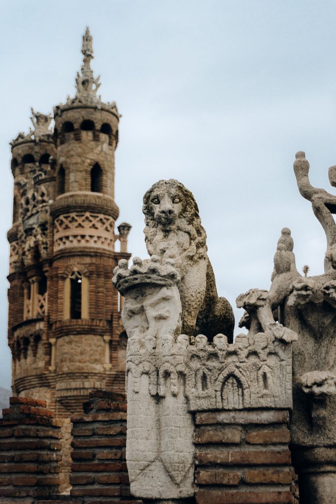Details of Colomares Castle in Benalmadena, Spain
