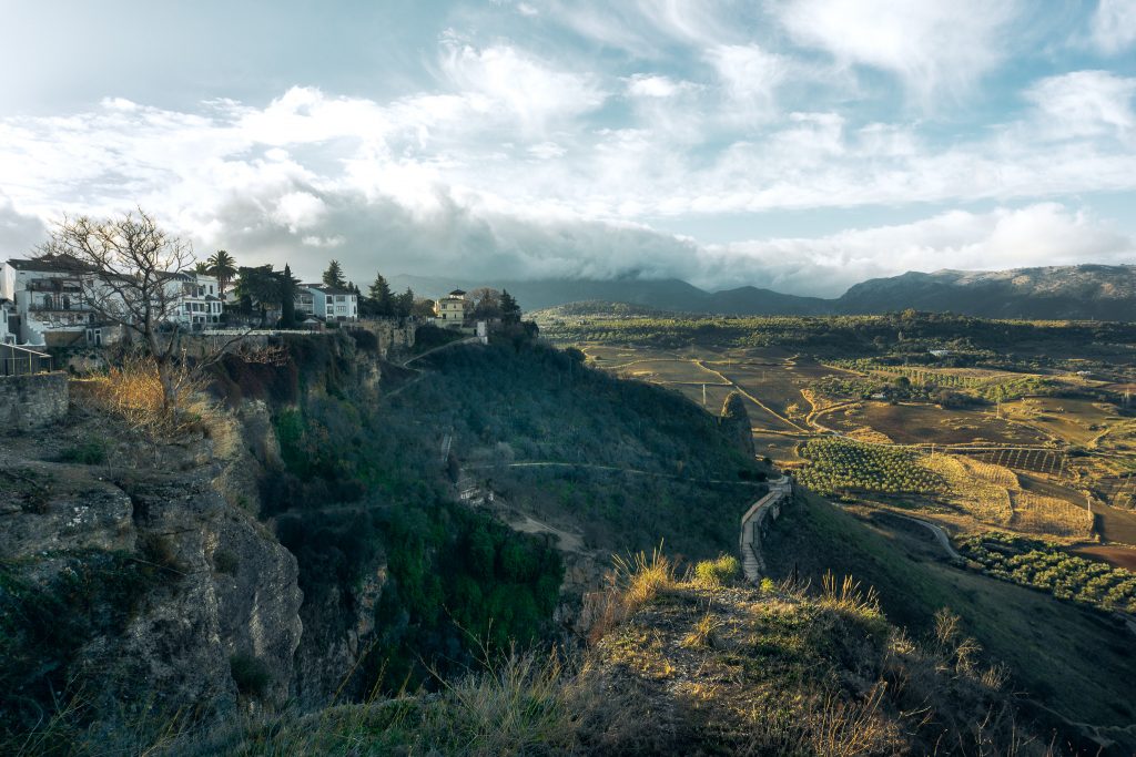 View from Paseo de Ernest Hemingway in Ronda, Spain