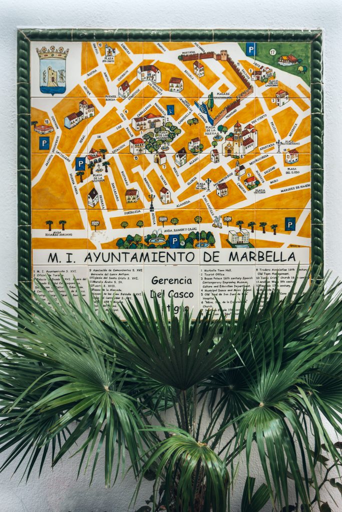 Map of Marbella, Spain 