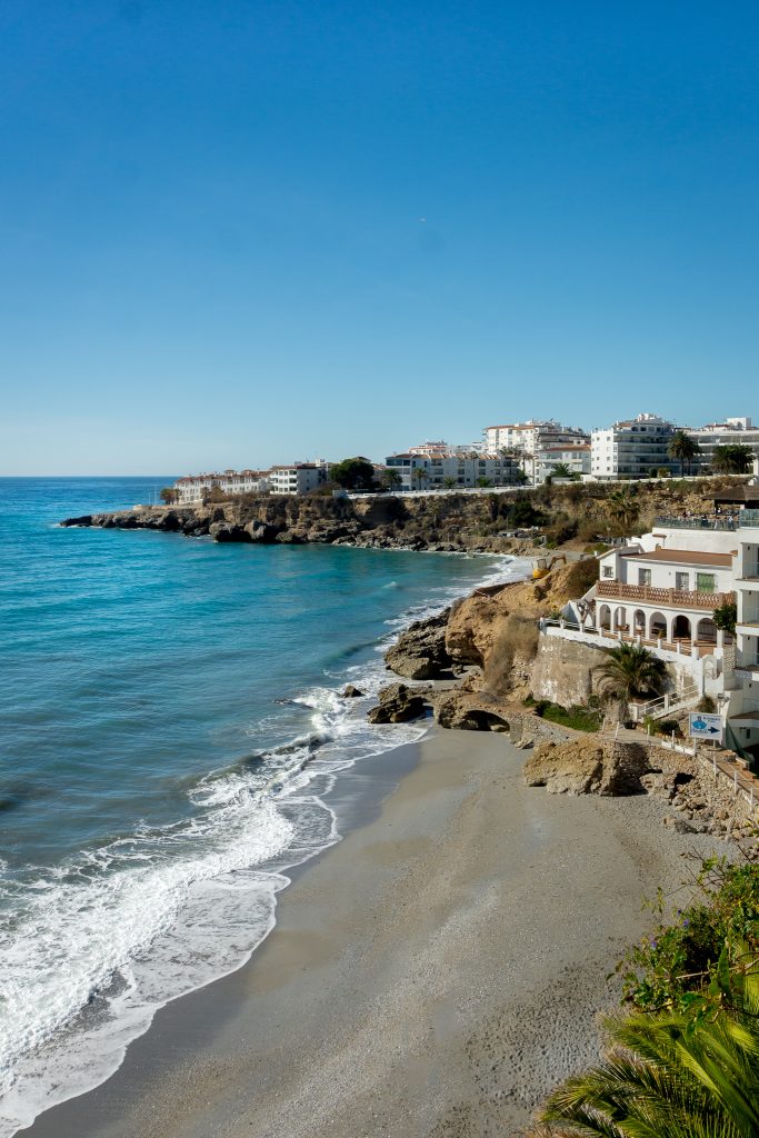 Balcón de Europa in Nerja Spain - View Over Playa la Caletilla