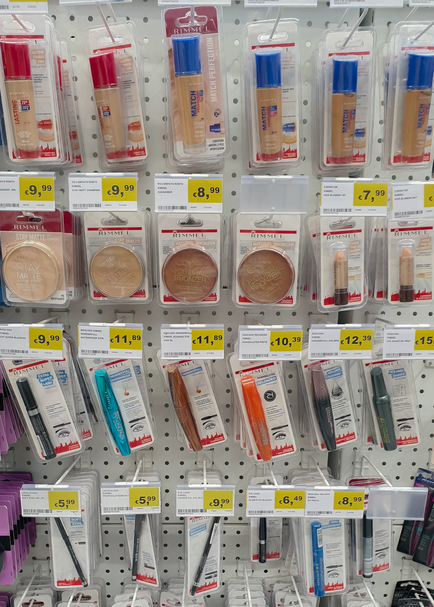 Costs of cosmetics in Portugal - makeup