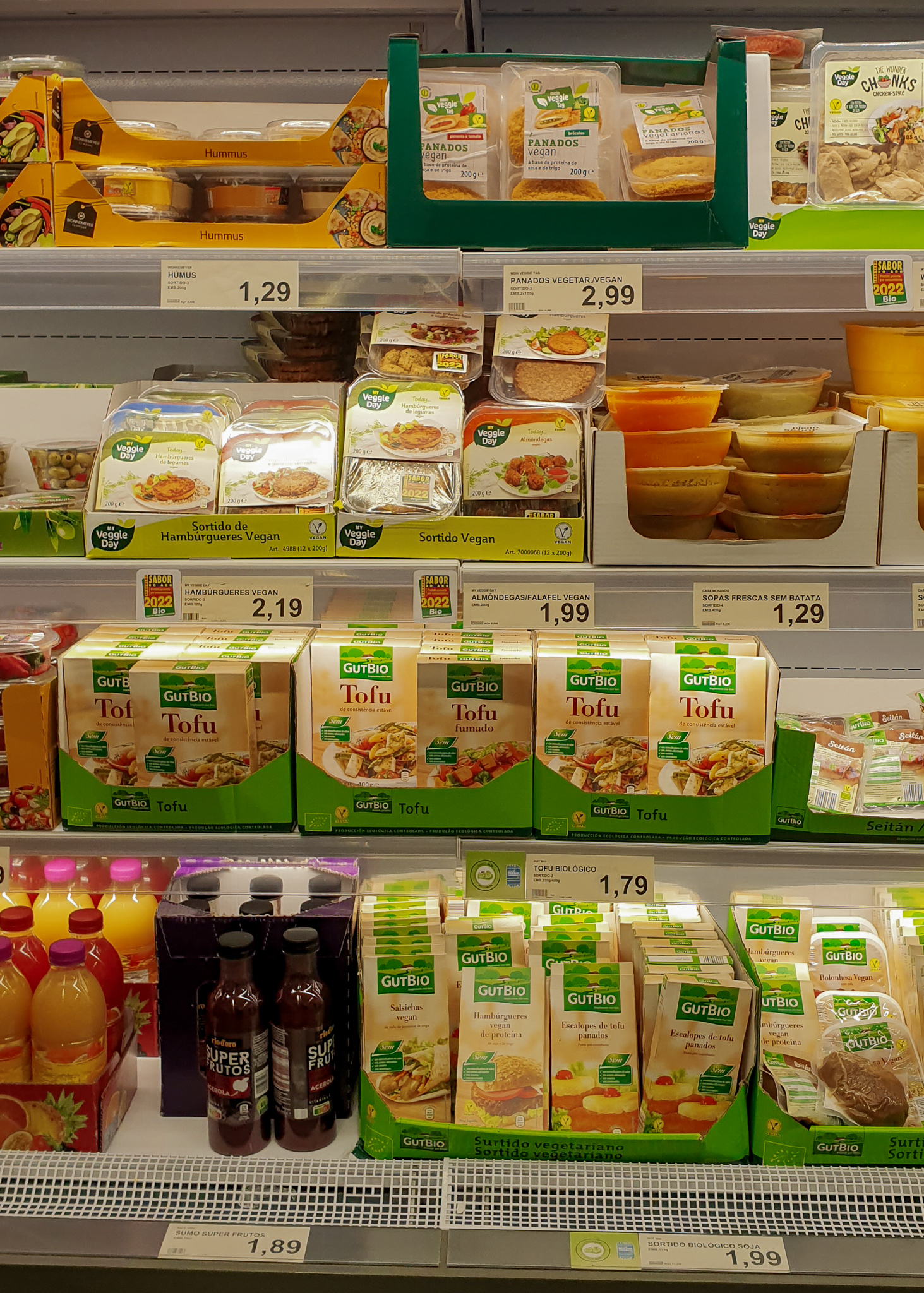 Costs of groceries in Portugal - vegan products
