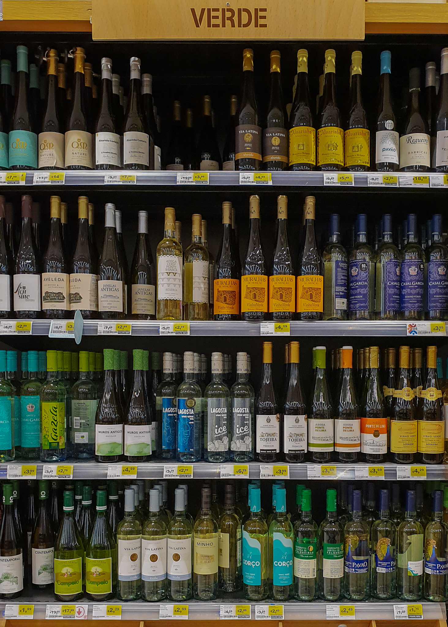 Costs of groceries in Portugal - vino verde