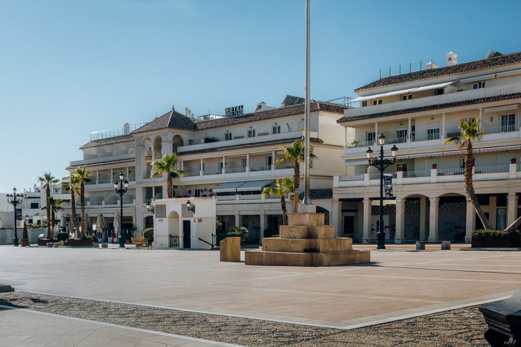Nerja, Spain - Old Town Plaza With Museum