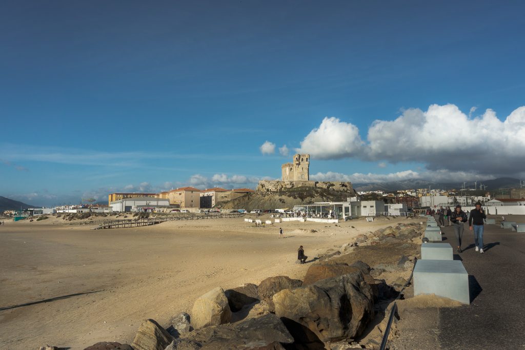 Castillo de Santa Catalina in Tarifa Spain - View from the Isla de las Palomas promenade