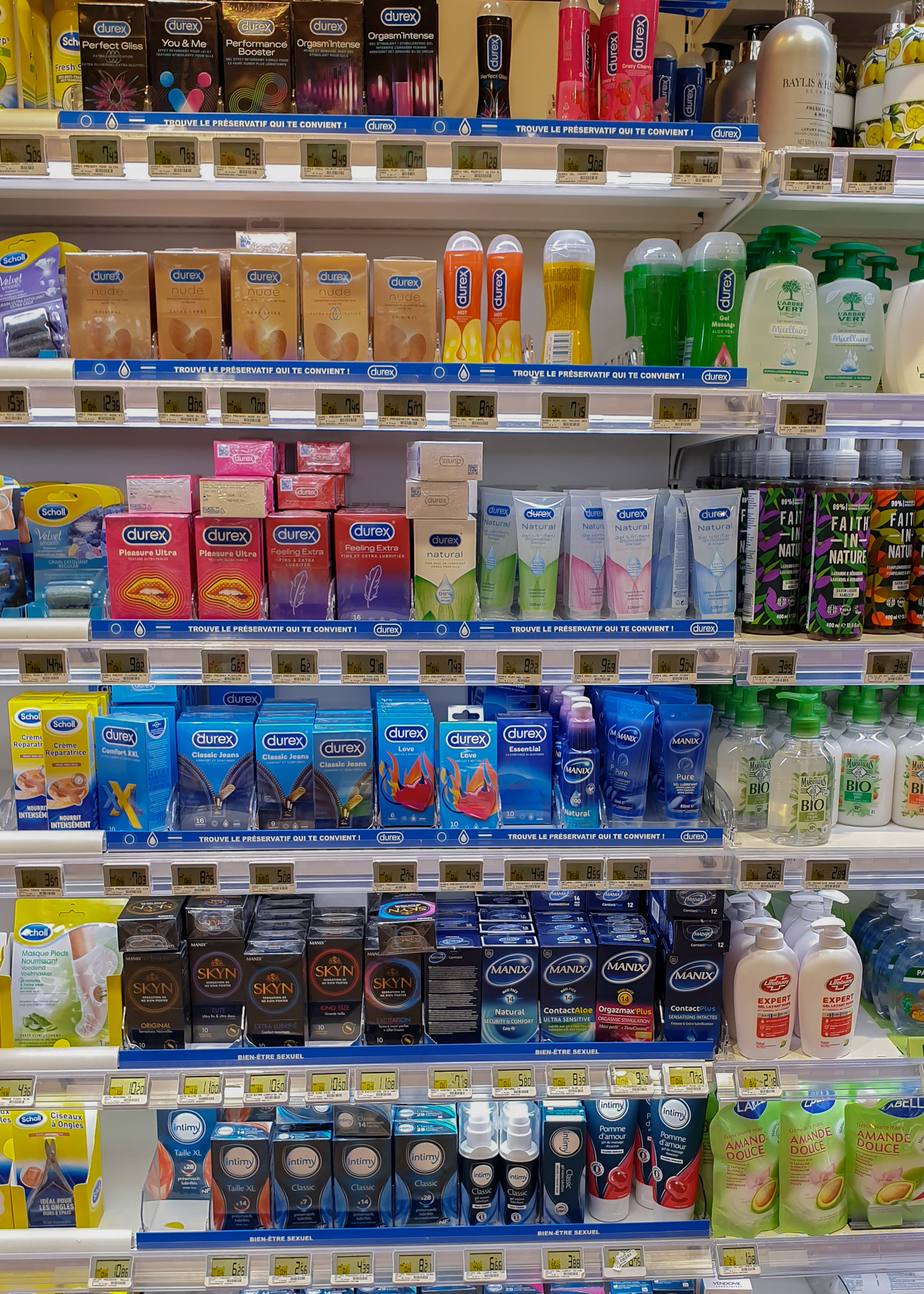 Cost of cosmetics in France - contraception
