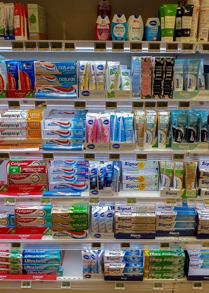 Cost of cosmetics in France - hygiene