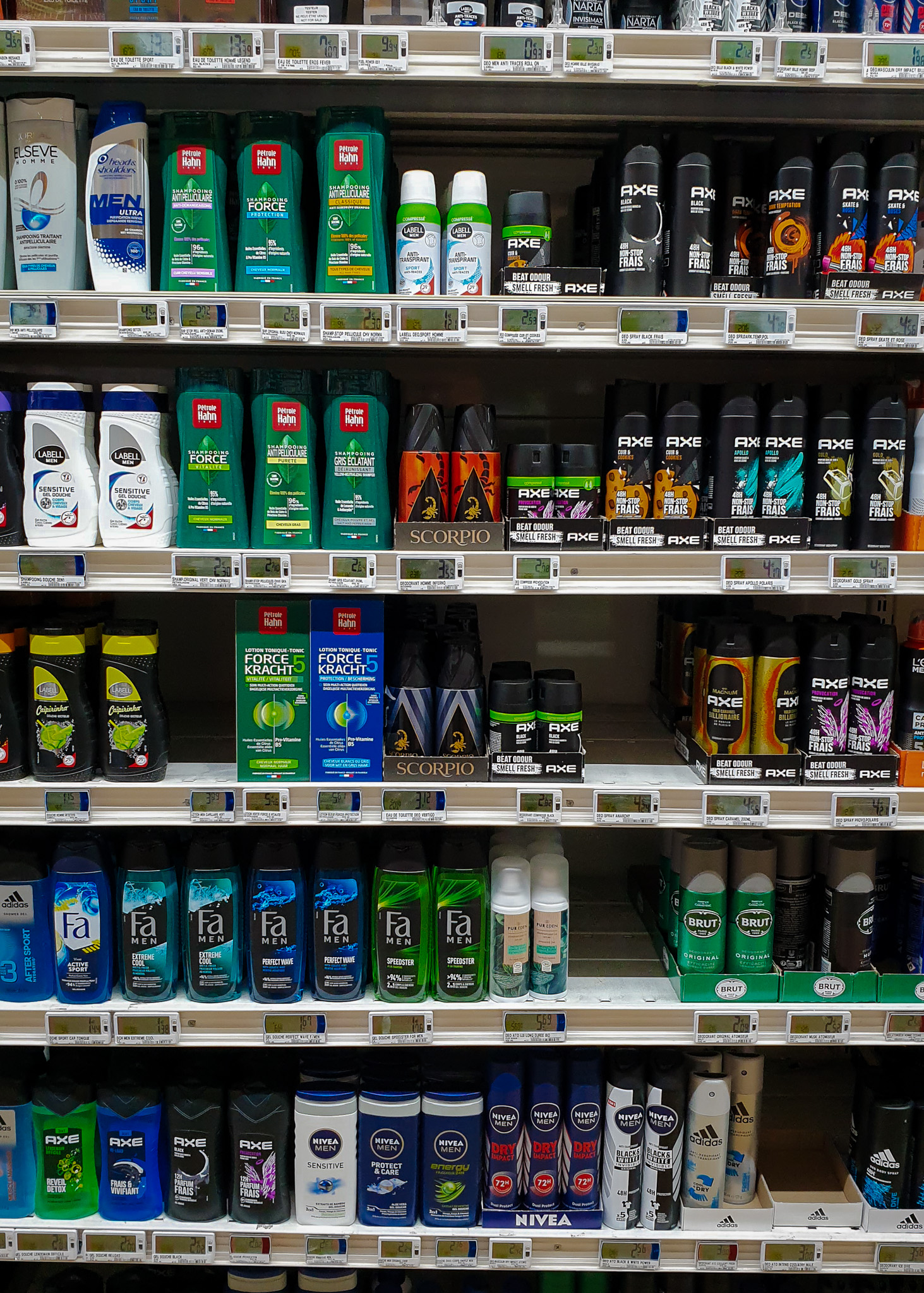 Cost of cosmetics in France - men products