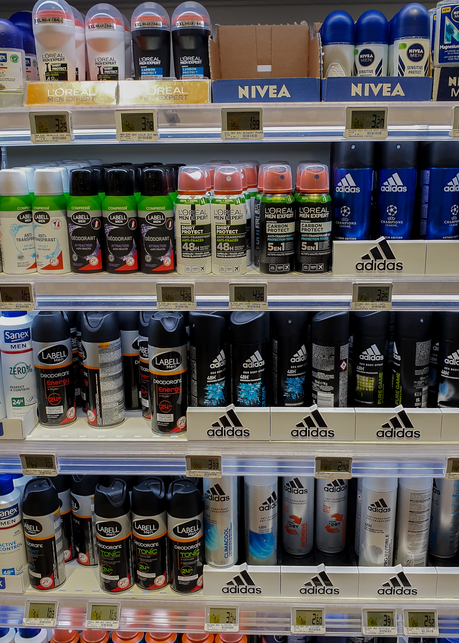 Cost of cosmetics in France - products for man