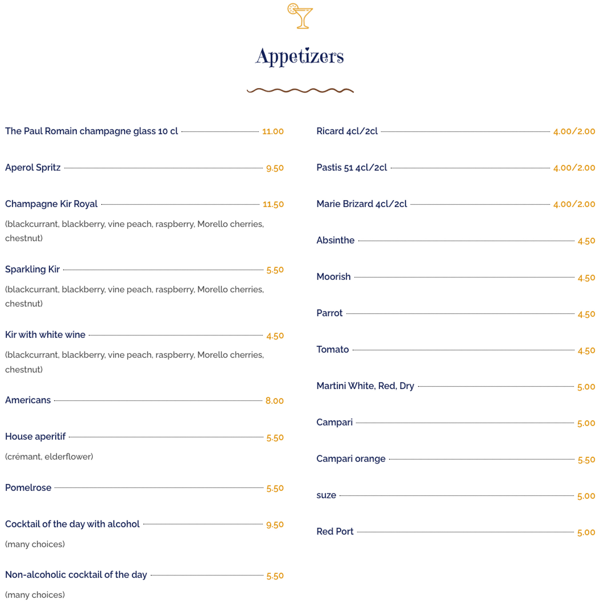 Cost of going out in France - restaurants