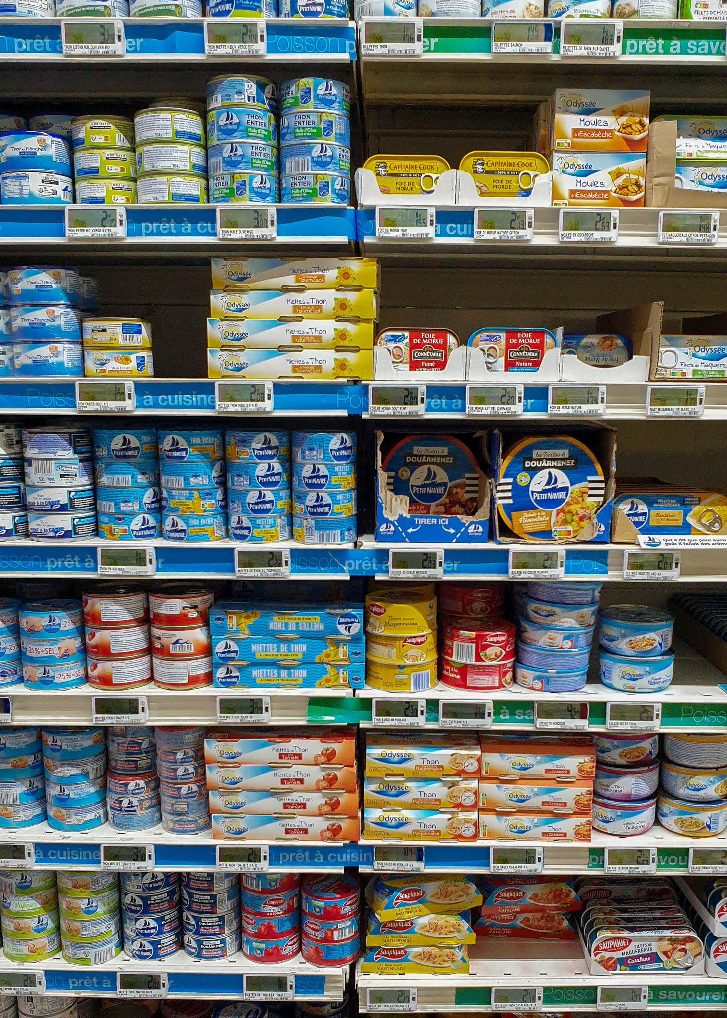 Cost of groceries in France - atun