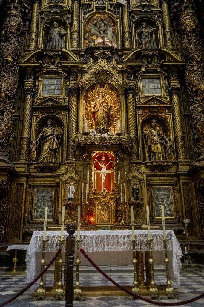 Interior of Iglesia de Santa Cruz in Cadiz, Spain