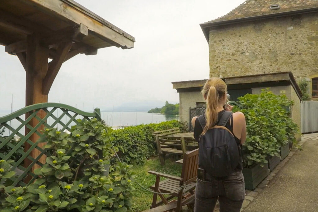 Happy Little Traveler team exploring Yvoire France