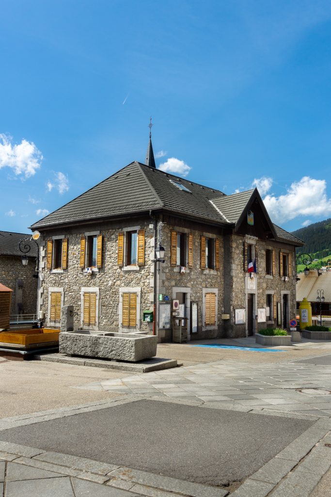 Old stone building in Chatel village, France