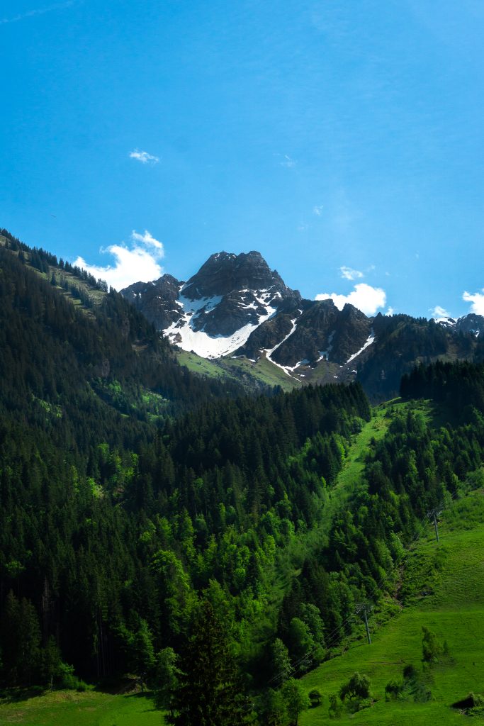Summer activities in Chatel, France - hiking with views over Alps