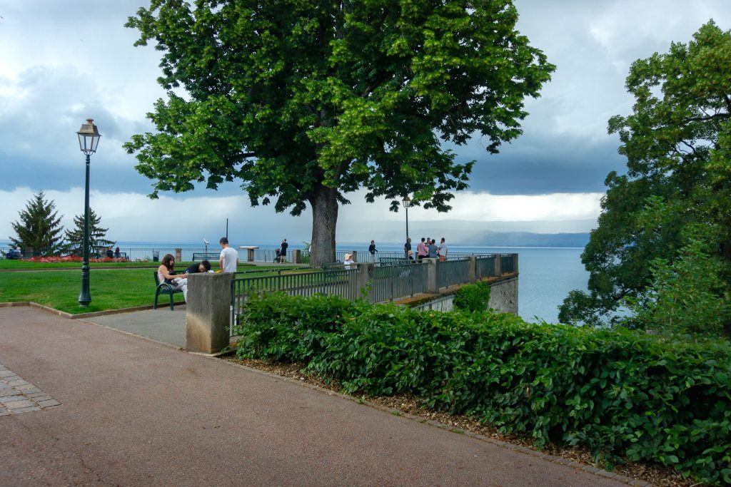 Belvedere Park near Sonnaz Castle in Thonon Les Bains