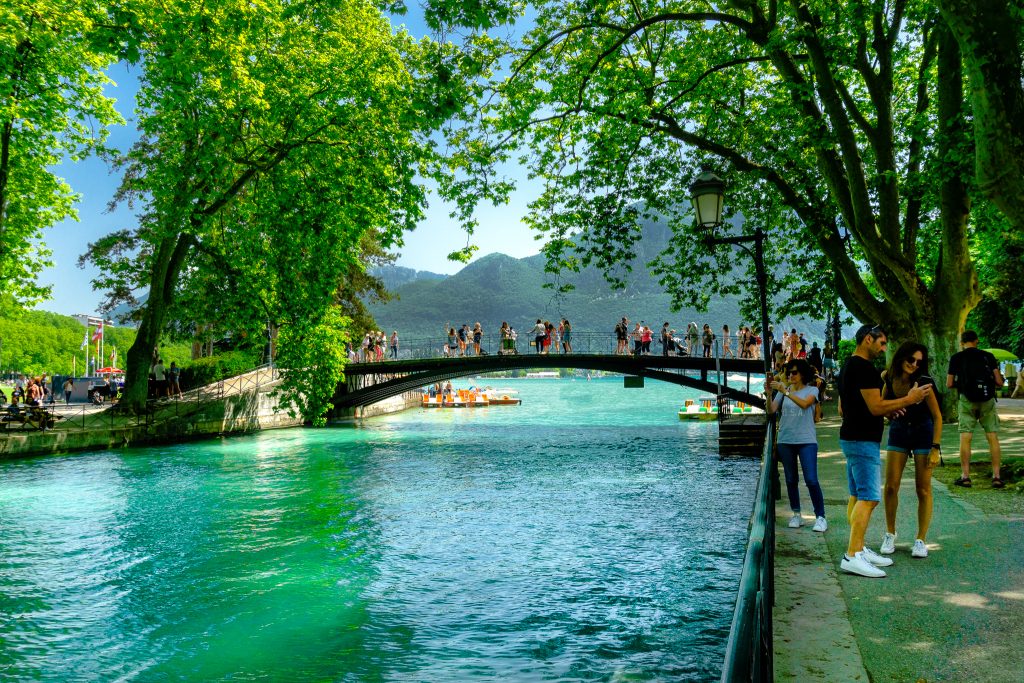 Pont des Amours, Lovers’ Bridge, in Annecy France