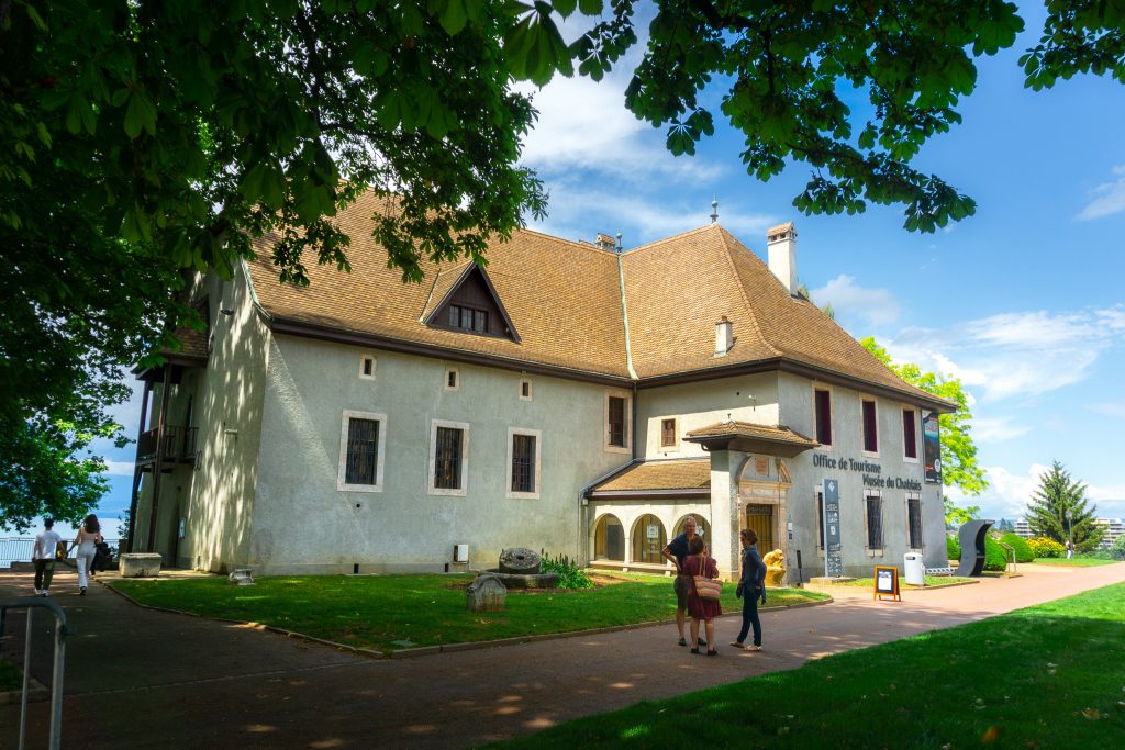 Sonnaz Castle with Chablais Museum & Tourist Office in Thonon-Les-Bains