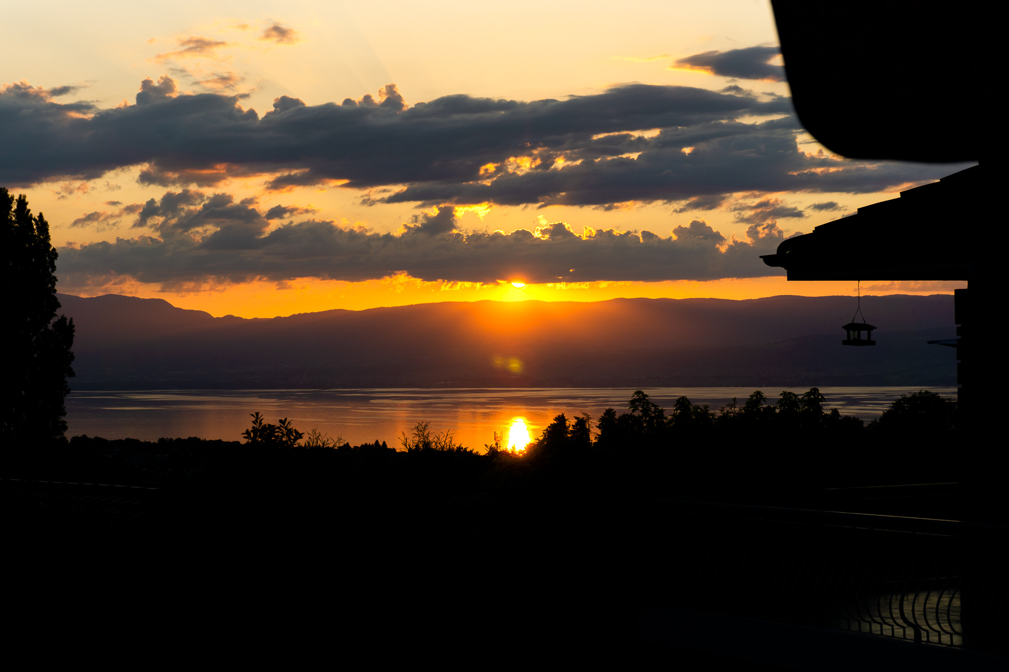 Spectacular Lake Geneva Sunset from Armoy near Thonon-Les-Bains France
