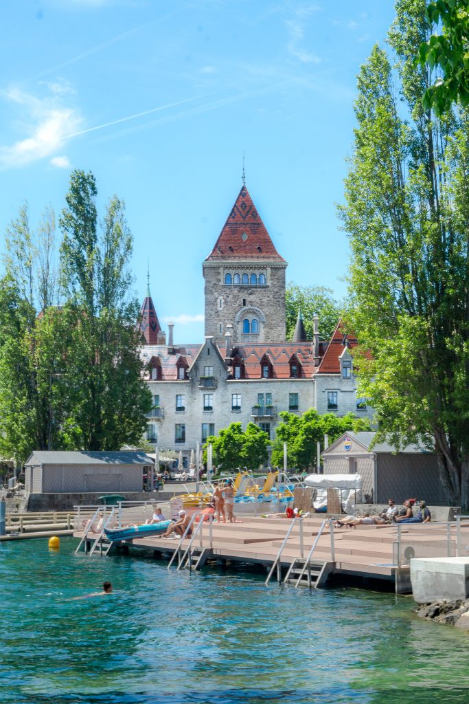 Castle of Ouchy in Lausanne, Switzerland