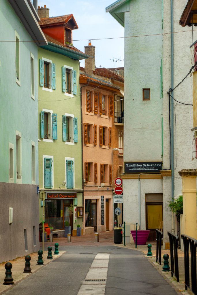 Evian Les Bains Colorful Old Town Rue de l'Eglise