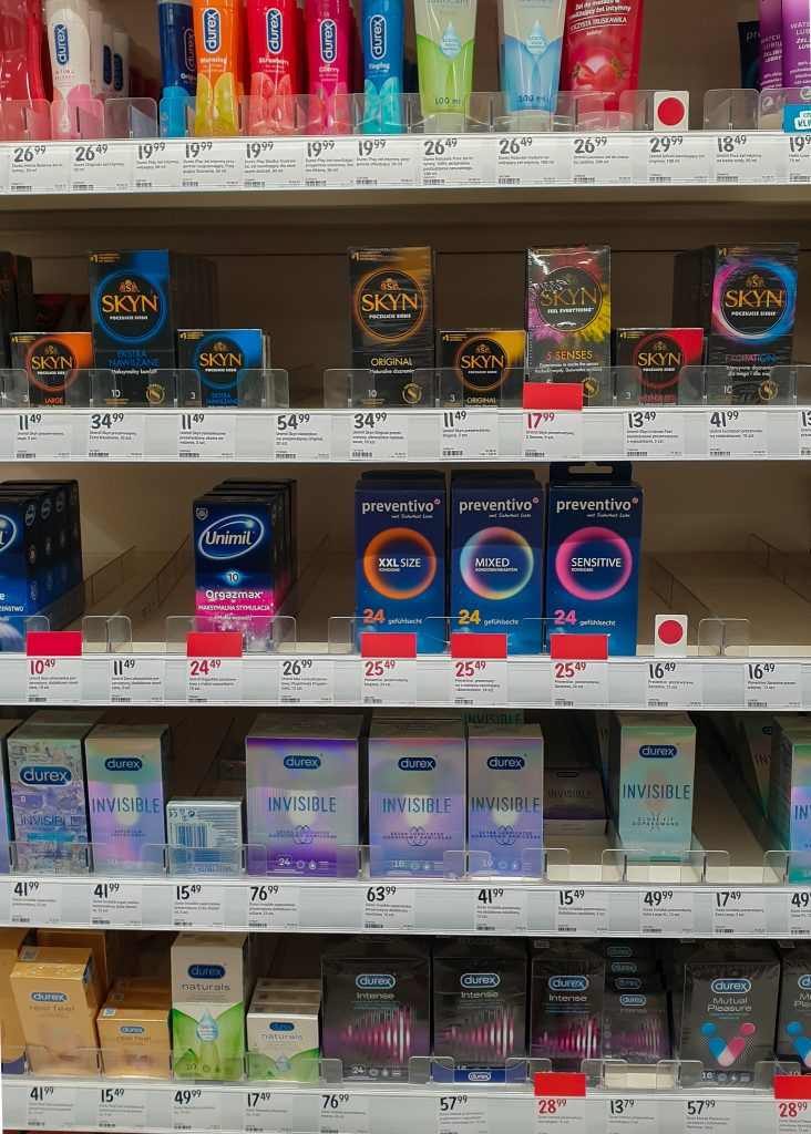 Cosmetics cost in Poland - condoms
