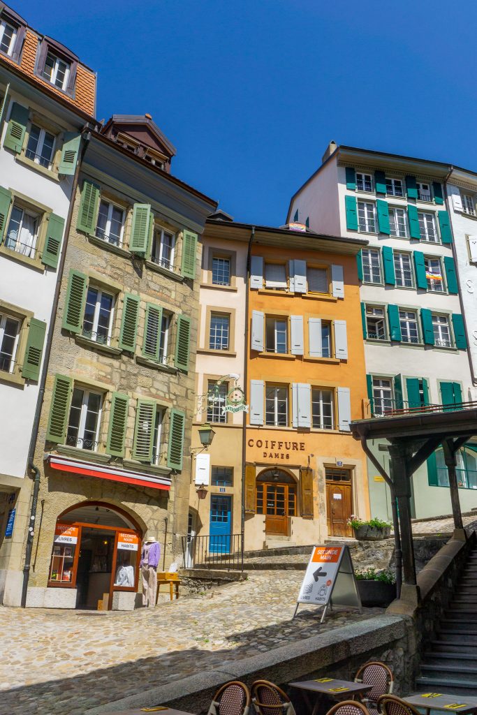 Escaliers du Marche in Lausanne Old Town Switzerland