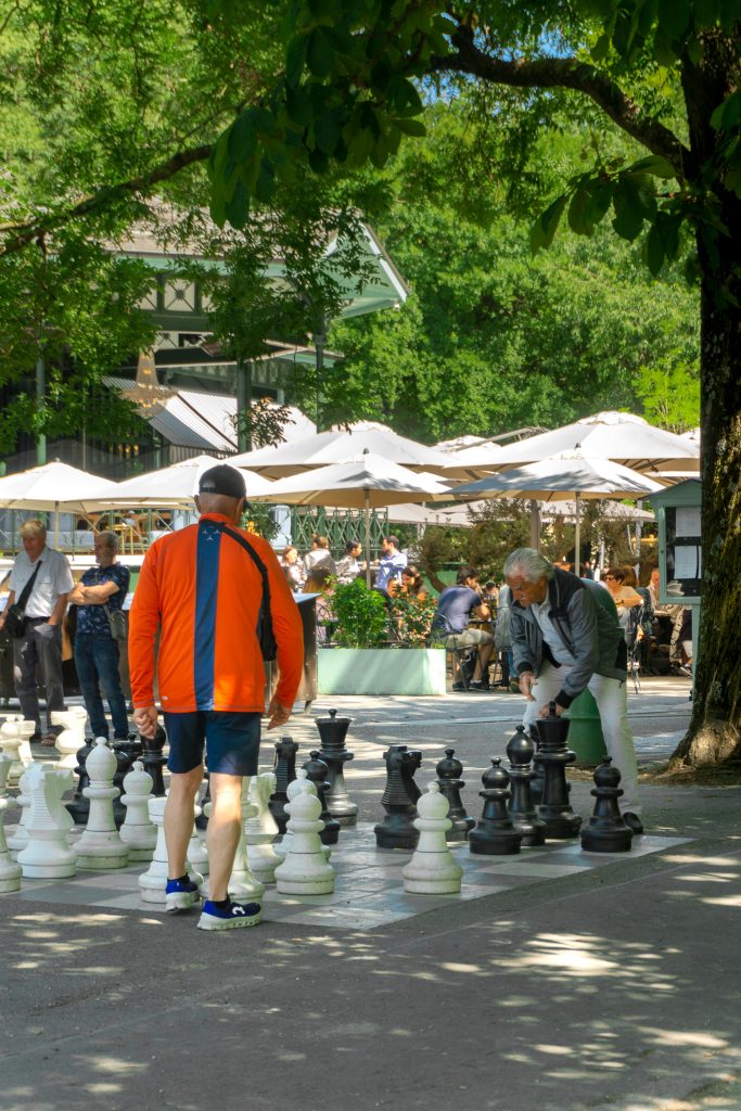 Giant Chess Games in Parc des Bastions in Geneva