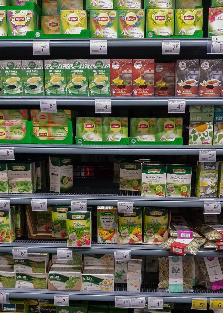 Grocery cost in Poland - tea