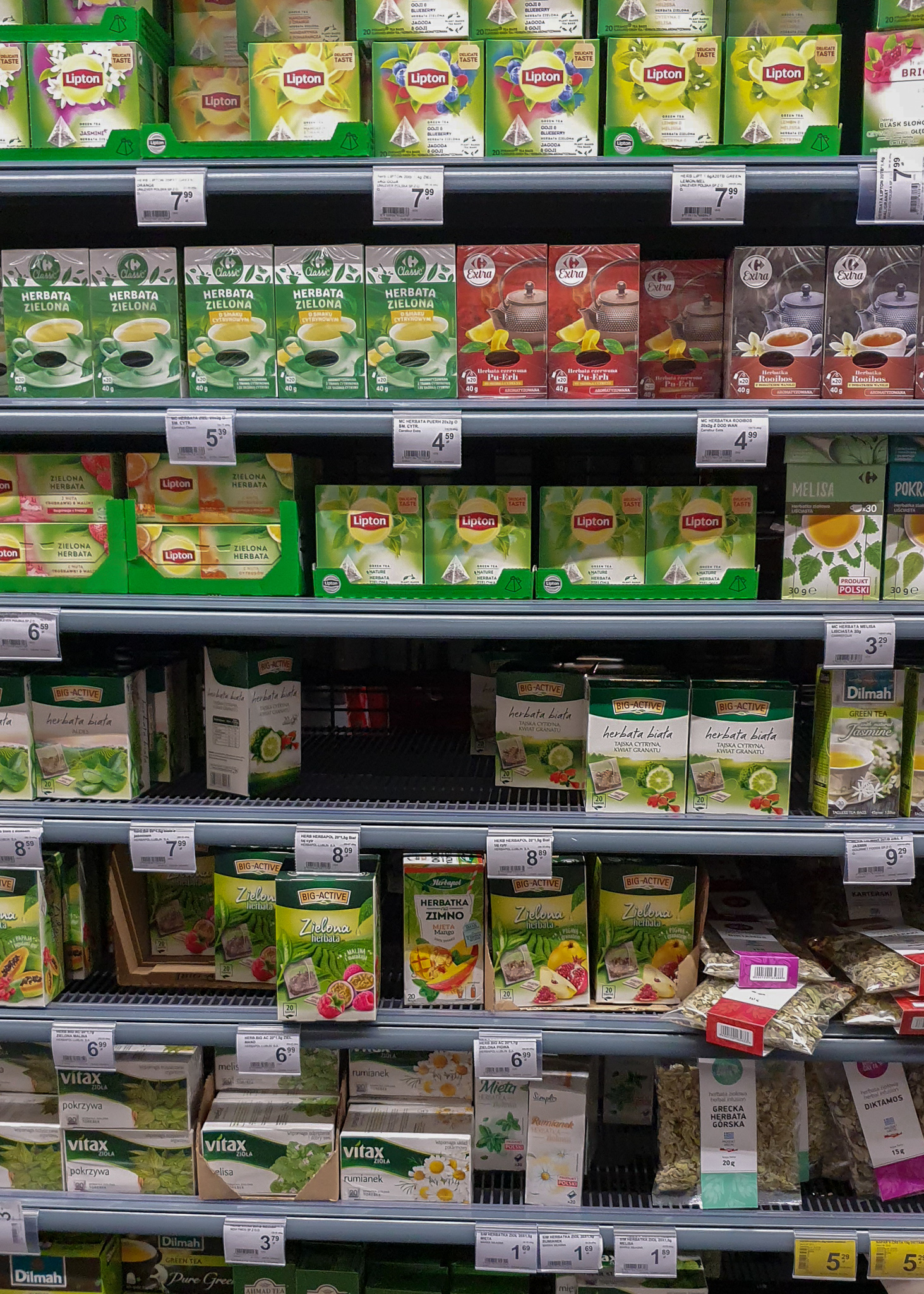 Grocery cost in Poland - tea