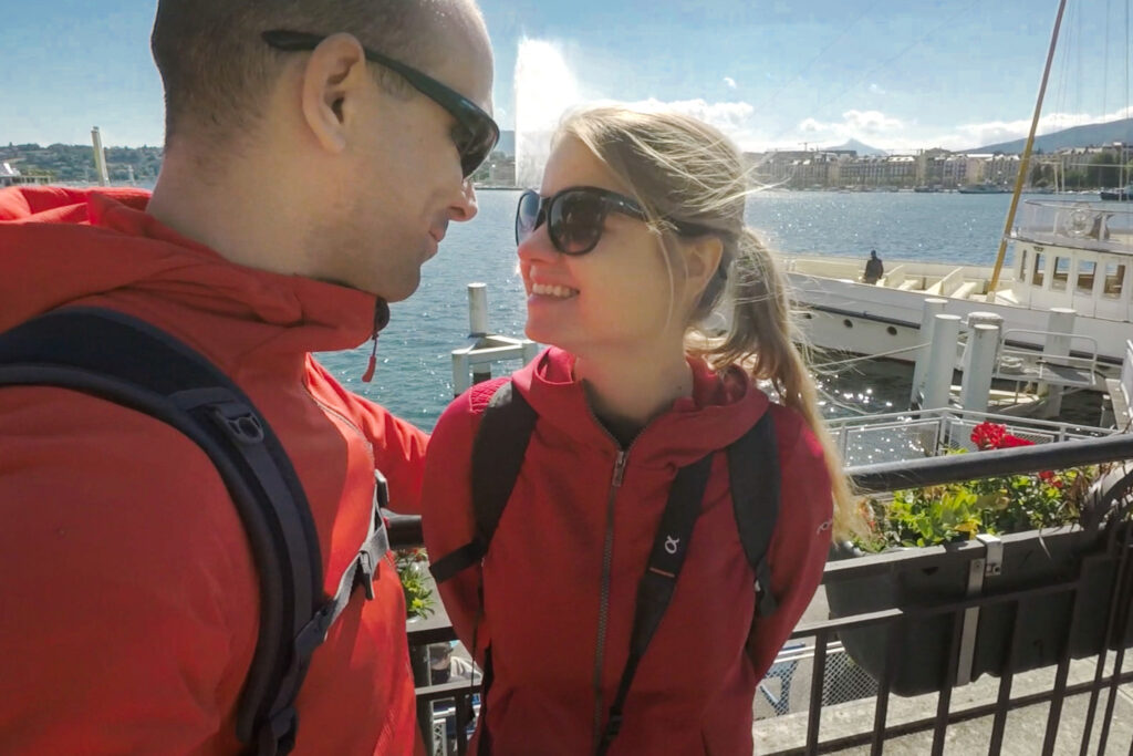 Happy Little Traveler team exploring Geneva Switzerland