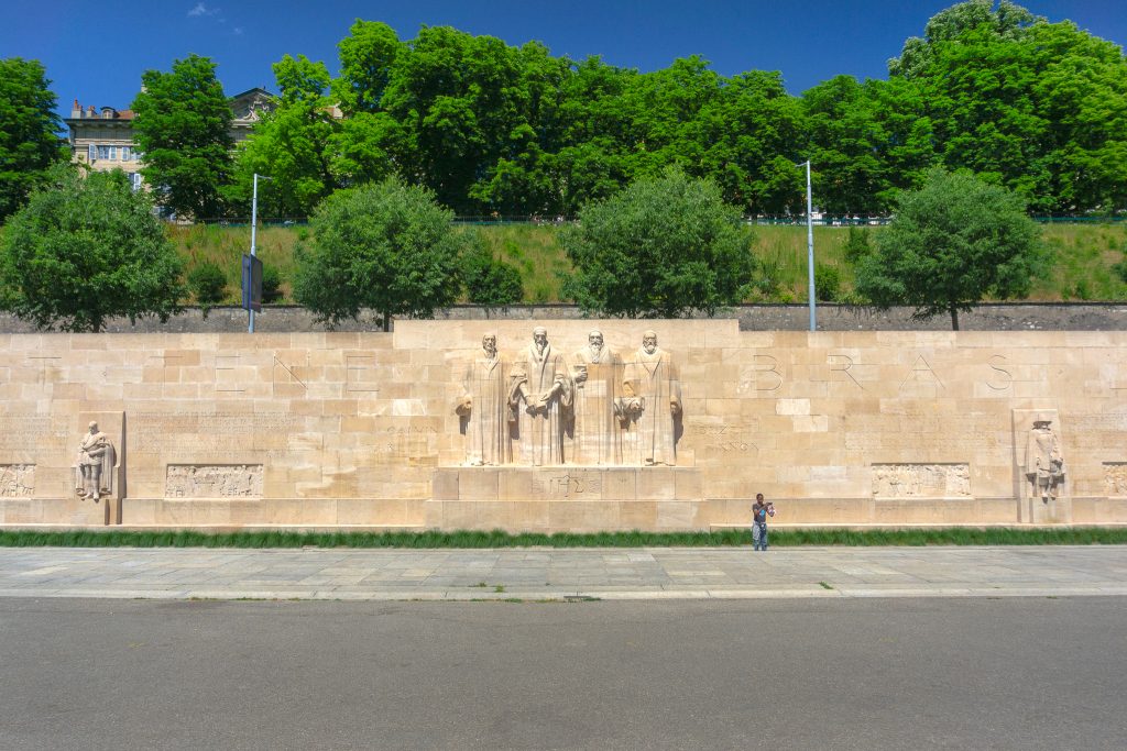 Reformation Wall in Parc des Bastions in Geneva
