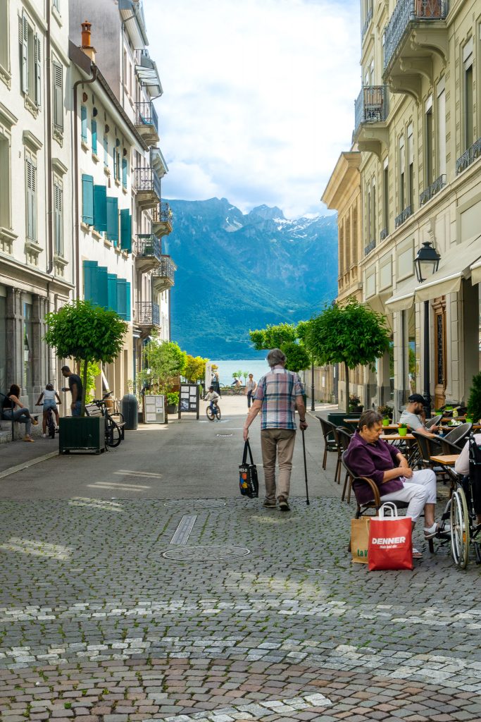 Vevey, Switzerland - Old Town with Lake Geneva Views