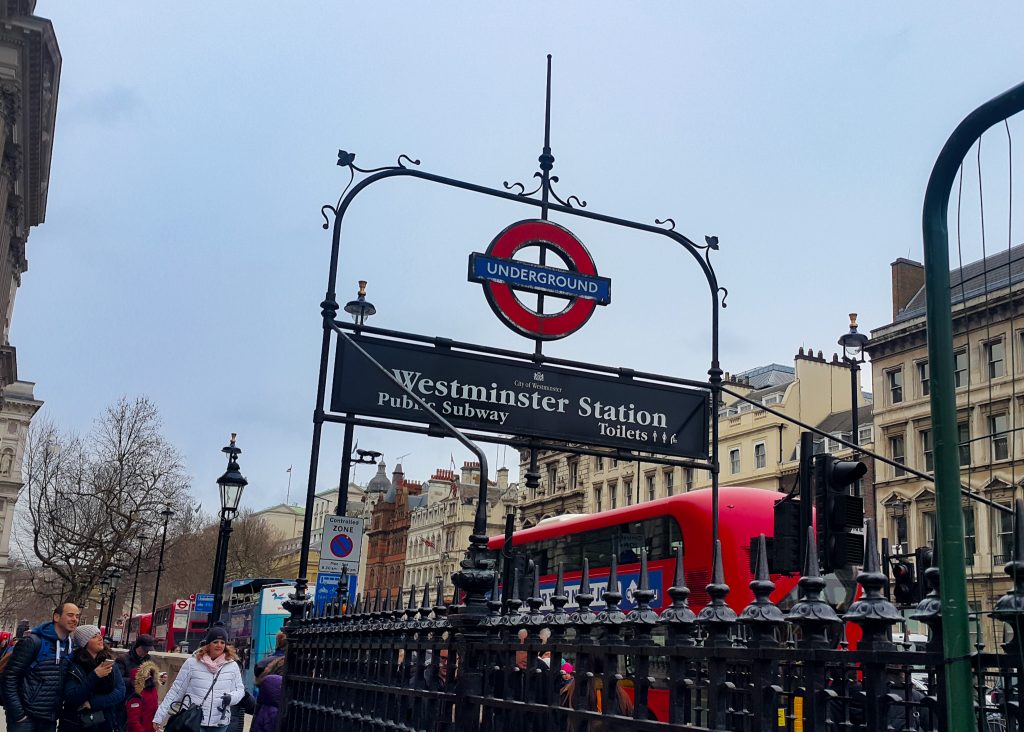 Harry Potter Filming Locations in London- Westminster Tube Station