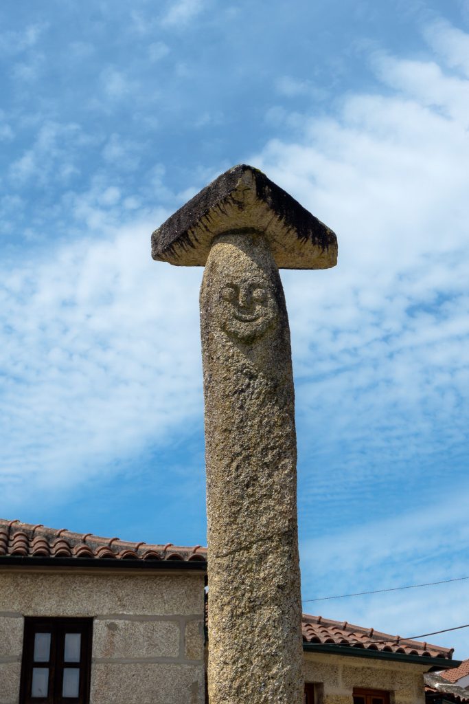 Unusual stone pillory in Soajo, Portugal old town