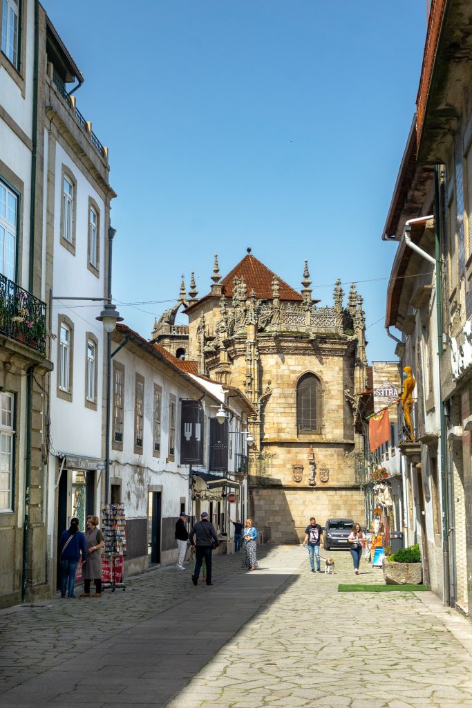 Braga Old Town Streets with Cathedral