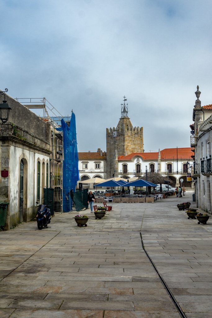 Caminha Portugal - Main Square with Clock Tower