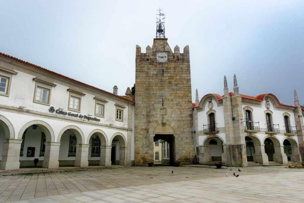 Clock Tower, Torre do Relogio, in Caminha Portugal