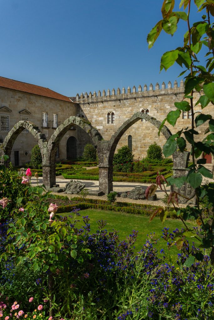Gothic Arches in Garden Of Santa Barbara in Braga