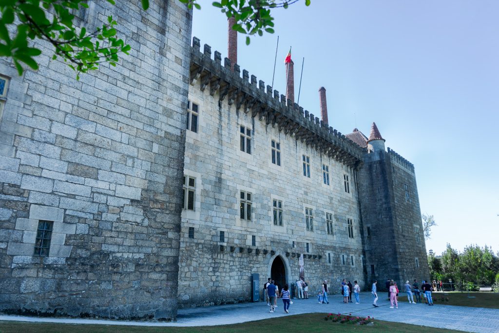 Entrance to Palace of the Dukes of Braganza in Guimaraes Portugal