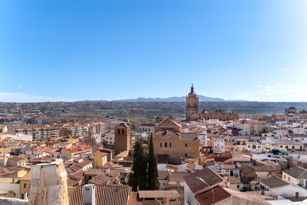 Spectacular views from Mirador de la Magdalena over Guadix Old Town and surroundings